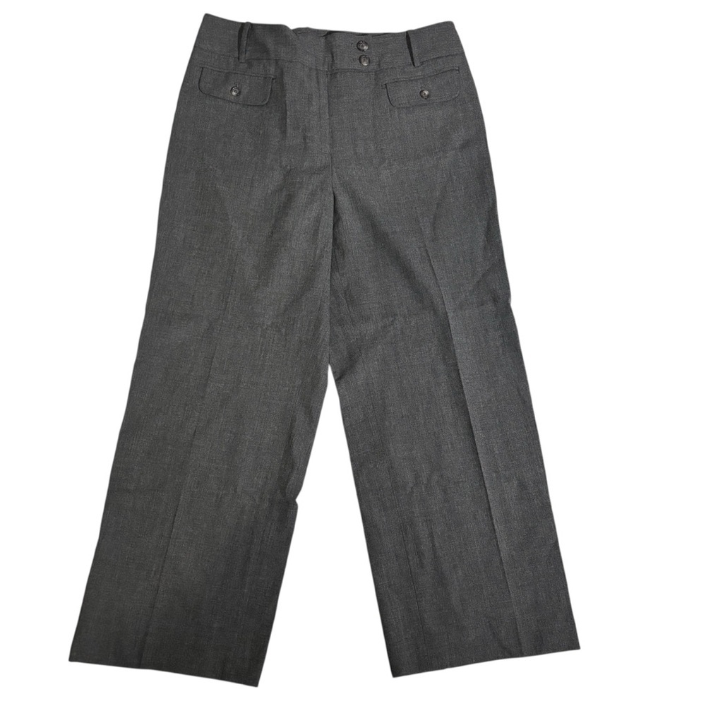 Ann Taylor Gray Cropped Pants Size 6 Career Workwear Tailored Minimalist